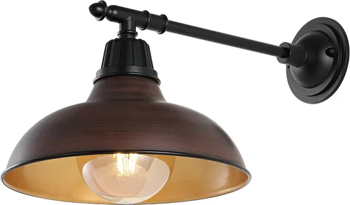 Miniatura 18 de JONATHAN Y JYL7615K Wallace - Lámpara de 12.25 pulgadas, 1 luz de granja industrial para interiores y exteriores, con brazo victoriano, patio
