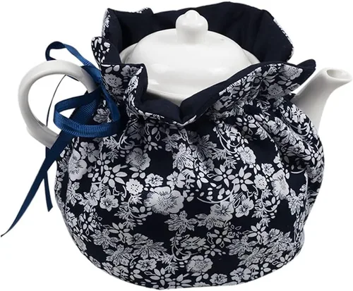 Tea Cosy - Funda de té de algodón estampada acogedora, cubierta antipolvo, calentador de desayuno, aislamiento y mantiene el calor, color #1