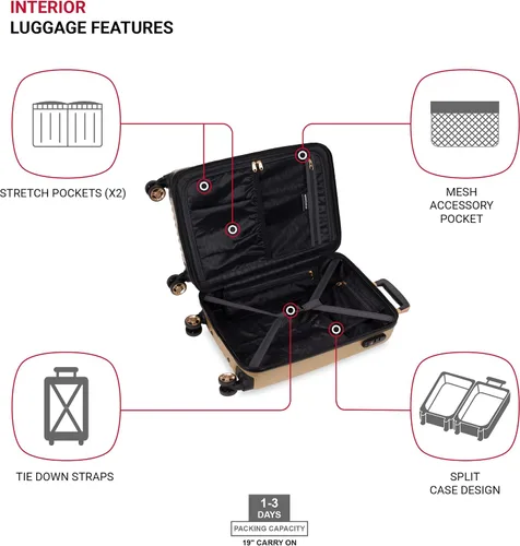 Miniatura 4 de SWISSGEAR 7272 - Maleta rígida y expandible con ruedas giratorias