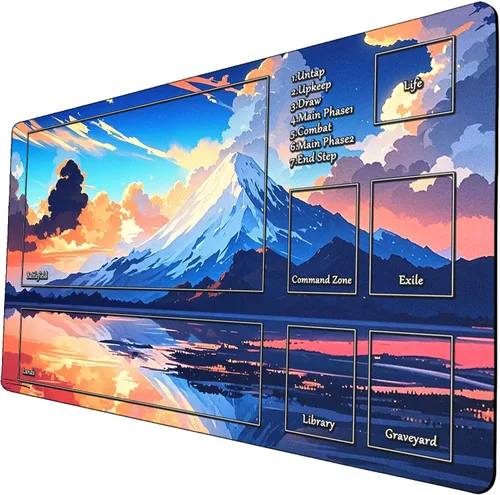 Miniatura 18 de Fantasy Black Lotus TCG - Tapete de juego de 24 x 14 pulgadas, tapete de juego para MTG DTCG CCG RPG Trading Card Game Mats superficie lisa juego