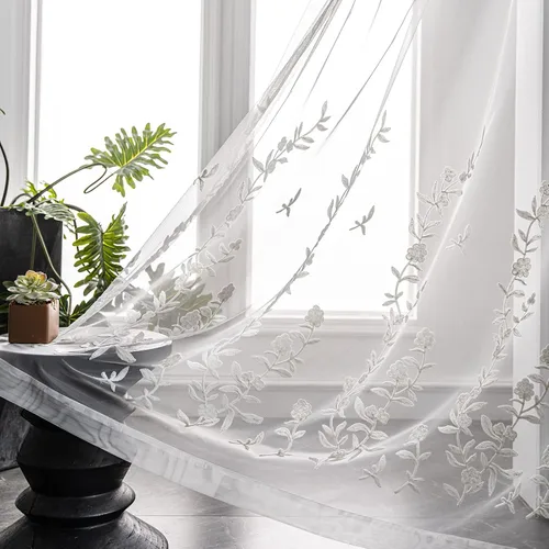 Miniatura 10 de Cortinas de lino bordadas marca Melodieux