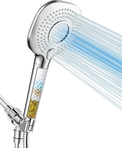 Cabezal de ducha filtrado con mano, cabezal de ducha desmontable de 3 modos de alta presión con filtro suavizador de agua KDF-55 para agua dura,
