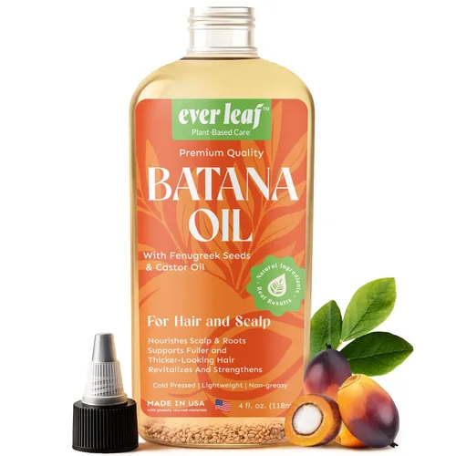 EVERLEAF Mezcla de aceite de batana para el crecimiento del cabello con ricino y alholva | Aumenta el crecimiento, fortalece el cabello fino y