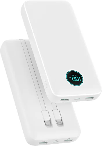 Miniatura 9 de Cargador portátil de 30,800 mAh PowerBank con 3 salidas, 25 W PD de carga rápida + QC 4.0 cargador de batería de carga rápida de teléfono, cargador