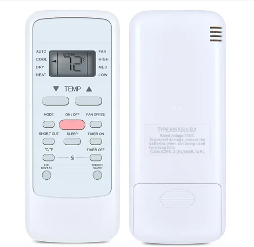 Nuevo reemplazo RG51G5 (1)/CEU1 RG51G5 (1)/EU1 mando a distancia compatible para aire acondicionado Midea MAW05M1BWT MAW06R1CWT MAW10R1BWT