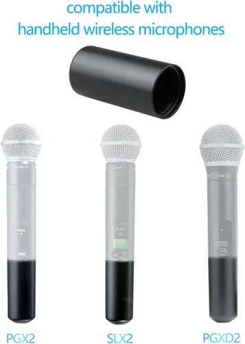 Miniatura 4 de Reemplazo de la cubierta del vaso de la batería del micrófono para el micrófono inalámbrico de mano Shure PGXD, 1 paquete, negro