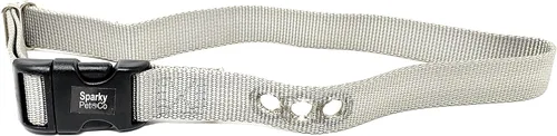 Miniatura 9 de Sparky Pet Co Perro cerca E collar receptor resistente Nylon 1" 3 agujeros consecutivos correa para todos los sistemas de collar e marrón