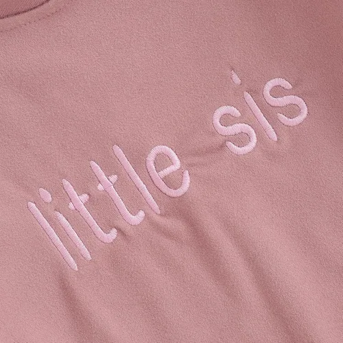 Miniatura 5 de Infant Baby Girl Fall Outfit Sweatshirt Romper Letter Embroidery Jumpsuit Big Lil Sis Matching Newborn Winter Clothes