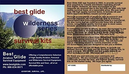 Miniatura 2 de Best Glide ASE Kit de supervivencia para sobrevivientes en el desierto Negro