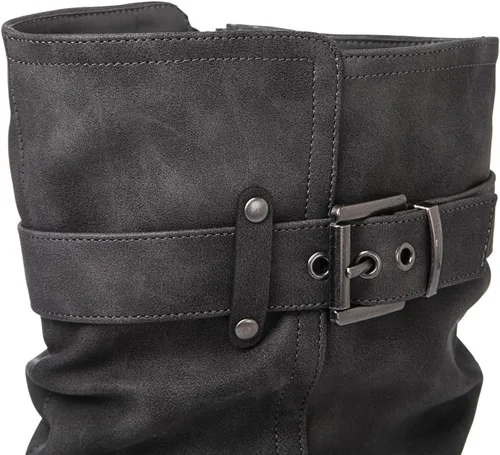 Miniatura 7 de GLOBALWIN Botas de vestir a media pantorrilla para mujer, botas de motociclista para mujer