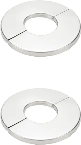 Miniatura 20 de Brida dividida de pared, placa de escudo redonda de acero inoxidable para tubo de 2"/51mm de diámetro, paquete de 4