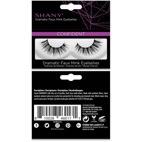 Miniatura 3 de SHANY Pestañas clásicas de visón sintético, duraderas, de un solo par, reutilizables, esponjosas, suaves, con volumen medio, confiables