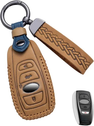 Miniatura 9 de para Subaru Funda para Llavero de Cuero Estuche para Llaves de Coche Llavero Soporte para Llavero Compatible para Forester Impreza Outback Legacy