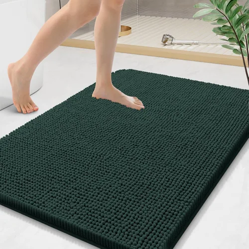 Miniatura 131 de Arotive Alfombras de baño de felpilla extrasuaves y absorbentes, de 24 x 16 pulgadas, lavables a máquina, parte trasera de goma antideslizante