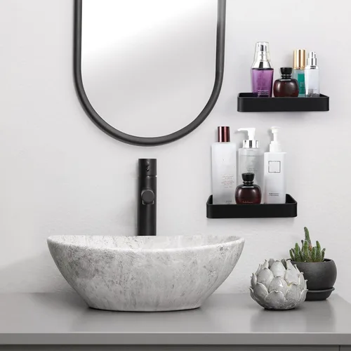Miniatura 6 de Z metnal Estantes pequeños de vidrio para baño, estante flotante negro mate, mini organizador de estantes de pared, montaje en la pared
