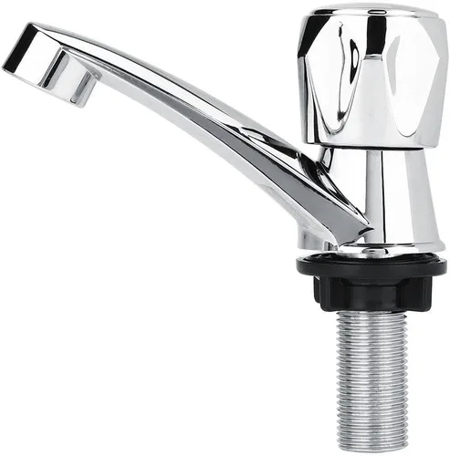 Miniatura 7 de Grifo para lavabo, boquilla de agua de una sola manija, grifo de agua fría G1/2 galvanizado para baño bañera (mango G1/2)