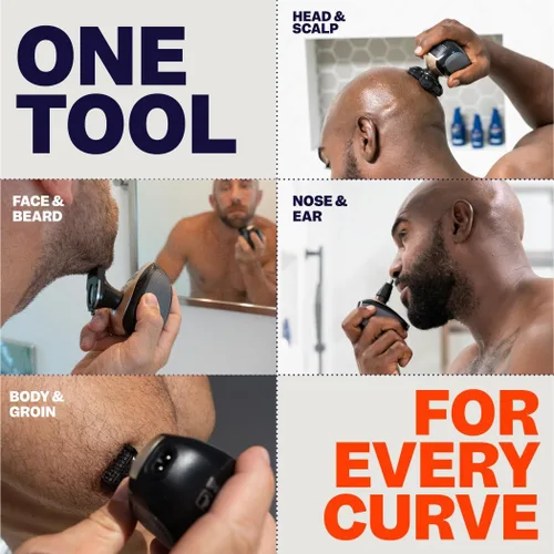 Miniatura 5 de FREEDOM GROOMING The FlexSeries - Afeitadora de cabello eléctrica inalámbrica y recargable para hombre; novedosa afeitadora con cuchillas