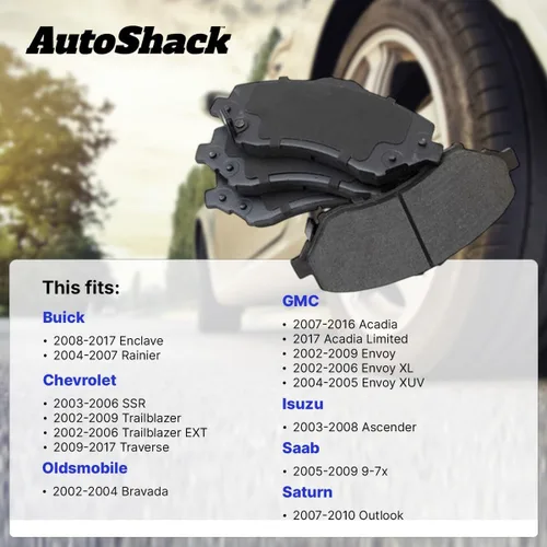 Miniatura 2 de AutoShack Juego de pastillas de freno traseras de cerámica para Chevrolet, GMC y Buick, Traverse 2009-2017 Acadia 2007-2016 Enclave 2008-2017