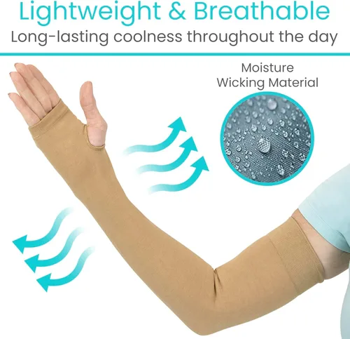 Miniatura 5 de Vive (2 pares) protectores de brazo para piel fina y moretones - Protectores de manga de brazo Geri para ancianos, hombres y mujeres