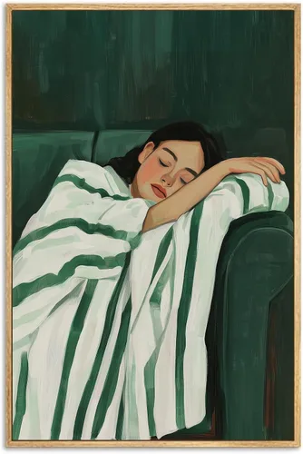 Miniatura 16 de Arte de pared de plumas abstractas, pintura de retrato de mujer, pósteres franceses vintage, pintura de mujeres victorianas, obra de arte de niña