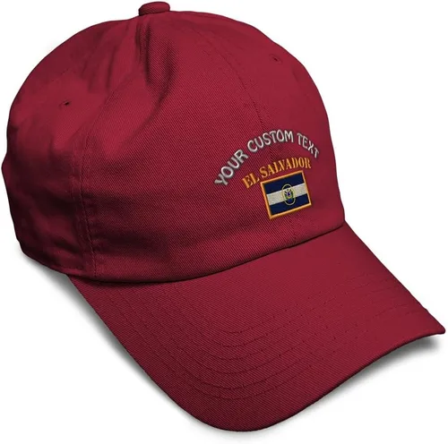 Miniatura 49 de Speedy Pros Sombrero de béisbol suave bordado papá sombrero El Salvador bandera bordado hombres y señoras gorra de béisbol algodón