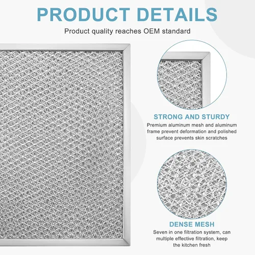 Miniatura 3 de 2 paquetes de filtros de aluminio para campana extractora 97006931 Reemplazo Compatible con filtro de grasa para campana extractora Bro-an Nu-tone