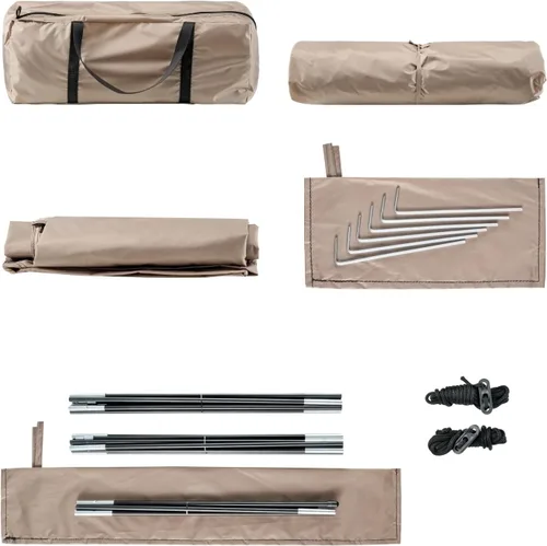 Miniatura 6 de Amplia tienda de campaña impermeable para 2/4 personas para 4 estaciones con gran sobretecho – Versátil tienda de campaña al aire libre