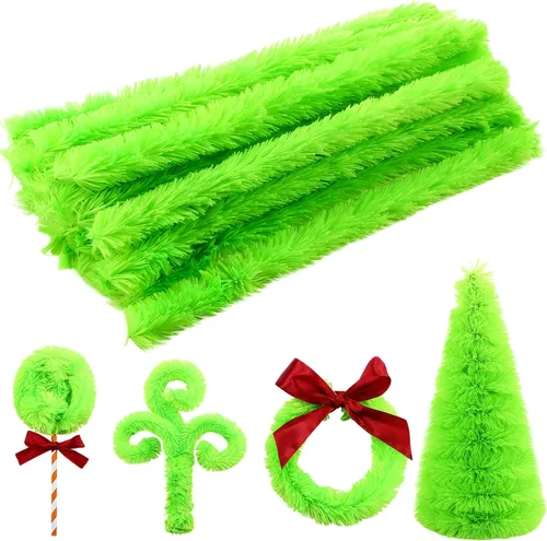 Miniatura 12 de Hotop 30 limpiapipas extra gruesos de 1.181 in de felpilla de 1.181 in, suministros para principiantes, suministros de bricolaje (negro, 12 pulgadas)
