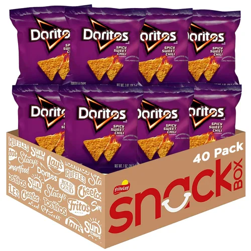 Miniatura 15 de Doritos Chips de tortilla saborizados, queso nacho, 1 onza (paquete de 40)