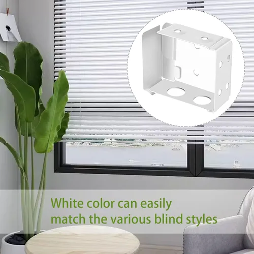 Miniatura 6 de 2 soportes para persianas, soporte de montaje en caja para persianas pequeñas de 2.5 pulgadas, soporte de montaje para persianas de perfil bajo