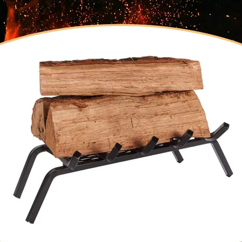 Miniatura 2 de Rejilla de acero resistente para chimenea con retenedor de brasas (18 pulgadas)