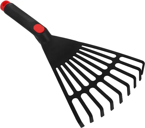 Rastrillos para jardinería, rastrillo de cultivador de plástico, rastrillo de tierra, rastrillo de hojas para granja, patio trasero, césped, hierba,