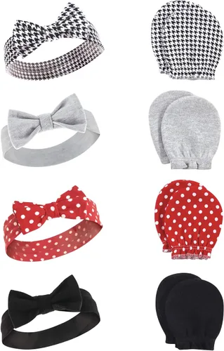 Miniatura 21 de Hudson Baby Conjunto de diadema de algodón y manoplas para rascar para bebé