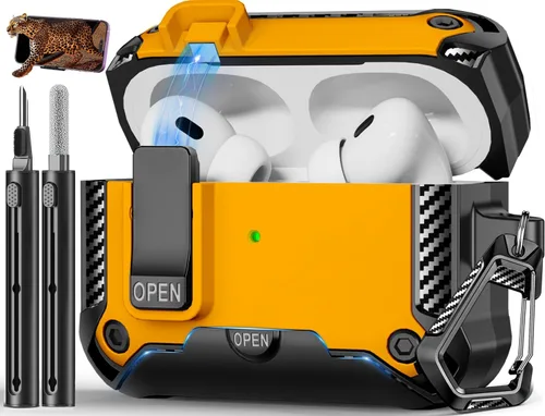 Miniatura 49 de Funda para AirPods Pro de 2 generación con soporte para teléfono, diseño de interruptor automático de protección completa contra caídas con kit