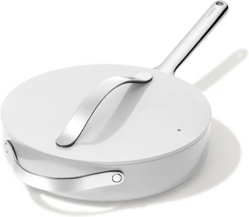 Miniatura 14 de Caraway Sartén Salteadora Antiadherente de Cerámica con Tapa (4.5 cuartos, 11.8 pulgadas) - No Tóxico, Sin PTFE ni PFOA - Apto para Horno y Caléndula