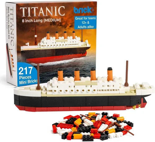 Brick Loot Titanic - Juego de construcción para adultos y niños a partir de 6 años, kit compatible con modelo de mini barco de ladrillo,