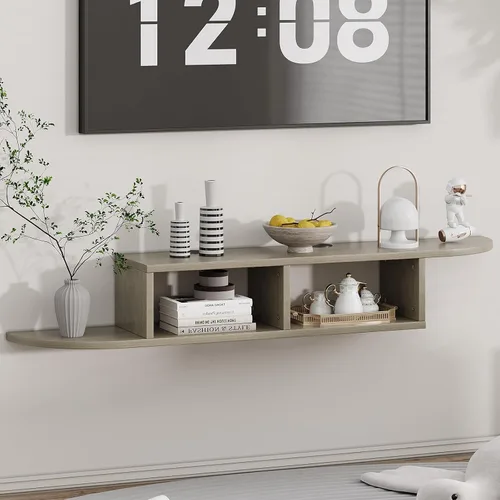 Miniatura 9 de 4 EVER WINNER Soporte de TV flotante con almacenamiento, estantes flotantes de 55" para pared, centro de entretenimiento flotante estante de pared