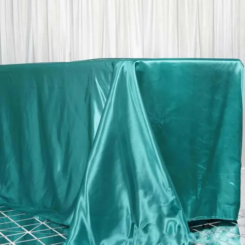 Miniatura 78 de Efavormart - Mantel rectangular de satén, 90 x 132 pulgadas, suave, oblongo, lavable, mantel decorativo de tela sedosa para bodas, fiestas, Plata