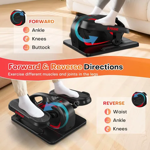 Miniatura 4 de Under Desk Elliptical Machine, Electric Elliptical Leg Exerciser While Sitting for Seniors with Upgraded 15 Speeds & 12 Auto Mode, Forward & Reverse