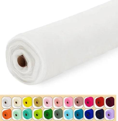Miniatura 15 de Rollo de tela de tul, 54 pulgadas x 10 yardas (30 pies) de tul para decoración de boda, tutú de fiesta, telón de fondo, baby shower, faldas de mesa