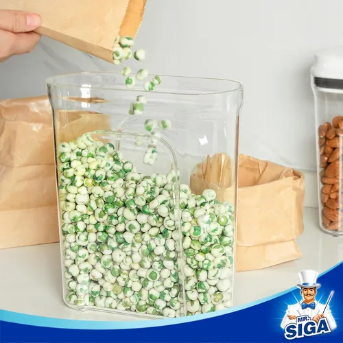 Miniatura 6 de MR.SIGA Juego de dispensadores de cereales herméticos, contenedores de almacenamiento para productos secos, nueces, frijoles, aperitivos, sin BPA