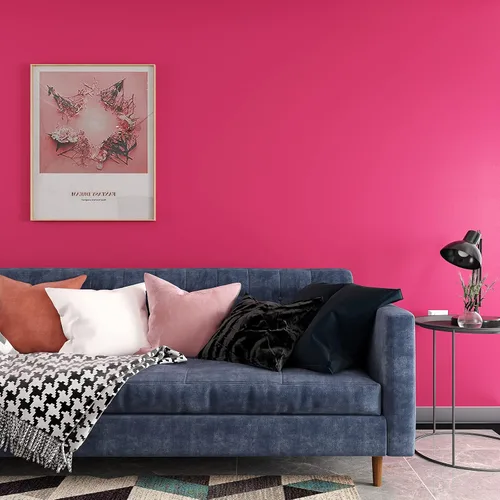 Miniatura 8 de VEELIKE Papel tapiz rosa magenta para pegar y despegar, papel de contacto rosa para escritorio, armarios, cajones, paredes, 15.7 x 118 pulgadas