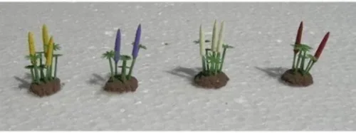 Miniatura 3 de Plantas con flores Lupines Escala HO Hobby Tren Escenarios