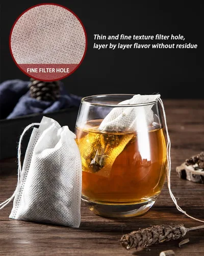 Miniatura 3 de 400 bolsas de té desechables para té de hojas sueltas con cuchara de té gratis, bolsas de filtro para café, especias, hierbas (QS218)