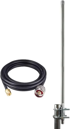 Signalplus Antena de fibra de vidrio de 1090MHz ADS-B Antena-Omni 12dbi 45 pulgadas con cable SMA de 32.8 pies para aviación