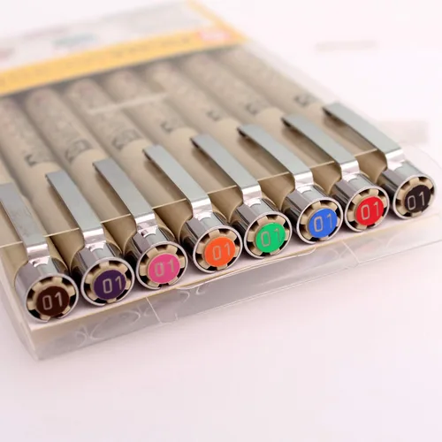 Miniatura 4 de Sakura Pigma Micron Fineliners - Bolígrafo de punta fina suave y ligera, dibujo de manga, 0.010 in, 8 bolígrafos de colores surtidos (01 color)