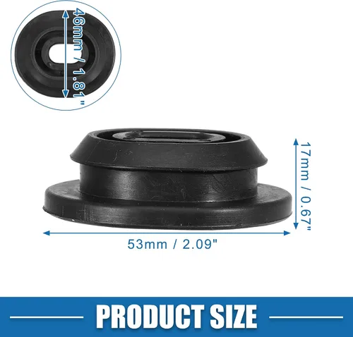 Miniatura 4 de Buje de montaje del radiador del coche 1K0121367F Soporte del radiador para Volkswagen para Audi Negro (juego de 2)