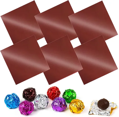 Miniatura 16 de Envolturas de caramelo de papel de aluminio – Papel de regalo de chocolate, 300 piezas, envoltorio de barra de chocolate casera, embalaje