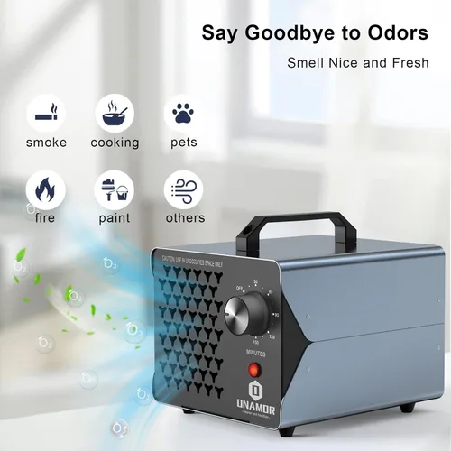 Miniatura 2 de ONAMOR Generador de ozono 83,000 mg - Máquina de ozono para el hogar, humo, coche y habitación de mascotas.