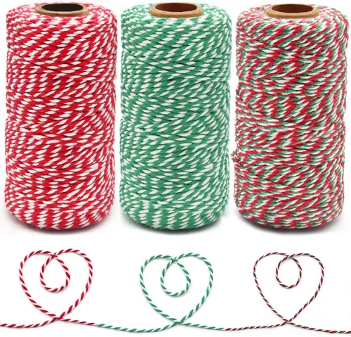 Miniatura 11 de Anvin Cordel de algodón – Cordeles de yute natural para embalaje y envoltura (negro, blanco) – 984 pies, 10 capas, 0.079 in de grosor – Ideal